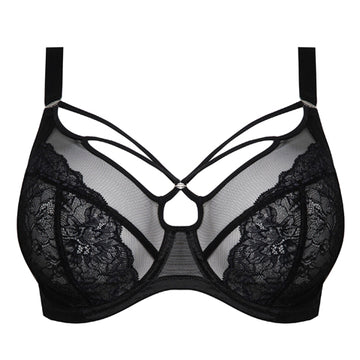 Fit Fully Yours Serena Lace UW Plunge Bra Black Leopard
