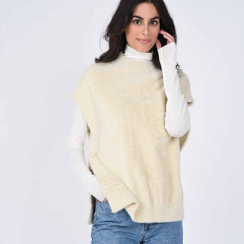 Molly B Slip-On Faux Fur Sweater - Victoria's Attic