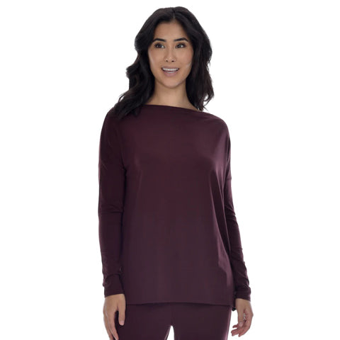 Paper Label Chantelle Long Sleeve Swing Top Nightshade - Victoria's Attic
