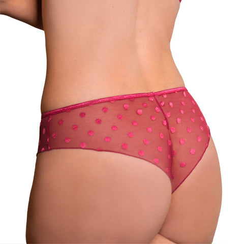 Fit Fully Yours Carmen Polka Dot Tanga Panty Deep Red - Victoria's Attic