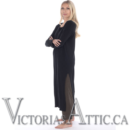 Paper Label Alexandria Side Split Dress Black - Victoria's Attic