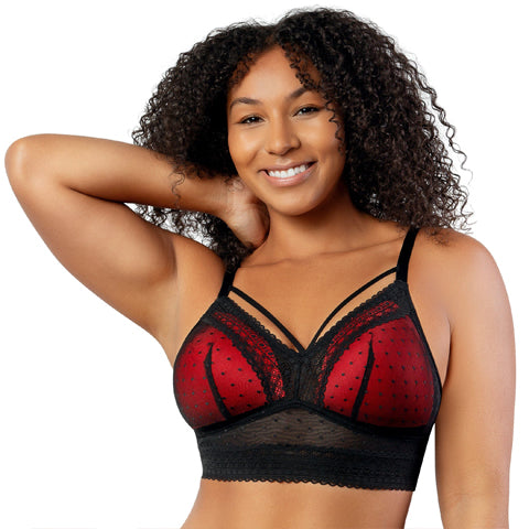 Curvy Couture Cotton Luxe Unlined Wire Free Bralette Natural