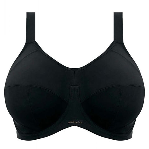 Elomi Energise UW Sports Bra Black  Lumingerie bras and underwear for big  busts