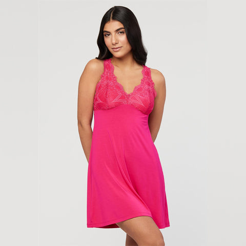 Fleur't Iconic Pocketed Chemise Bright Rose - Victoria's Attic