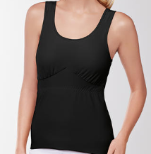 Load image into Gallery viewer, Amoena Michelle Post Surgery Camisole with Drain Management Black - Victoria&amp;#39;s Attic
