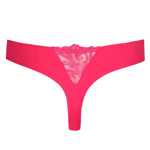 Entyinea Women Underwear Thongs Lace Waist Bikini Panties Pink L 