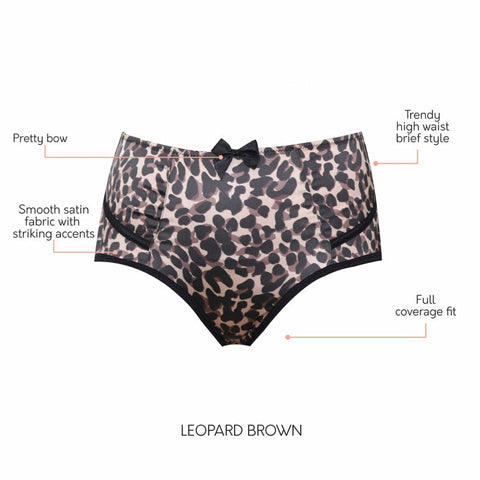 Parfait Charlotte High Waist Brief Leopard Brown - Victoria's Attic