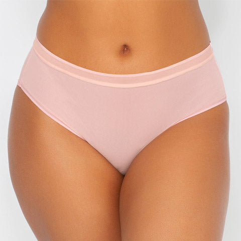 Curvy Couture Sheer Mesh High Cut Brief Blushing Pink – Victoria's