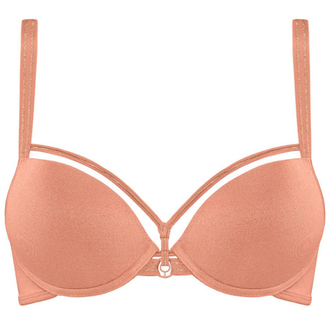 Load image into Gallery viewer, Marlies Dekkers Space Odyssey Push Up Bra Shimmering Peach - Victoria&amp;#39;s Attic
